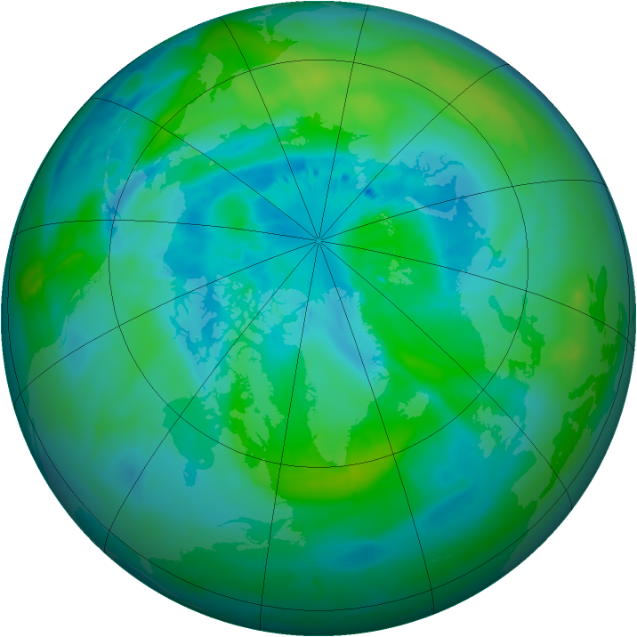 Arctic ozone map for 19 September 2013